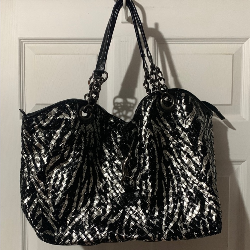 Glamorous Black and Silver Tote